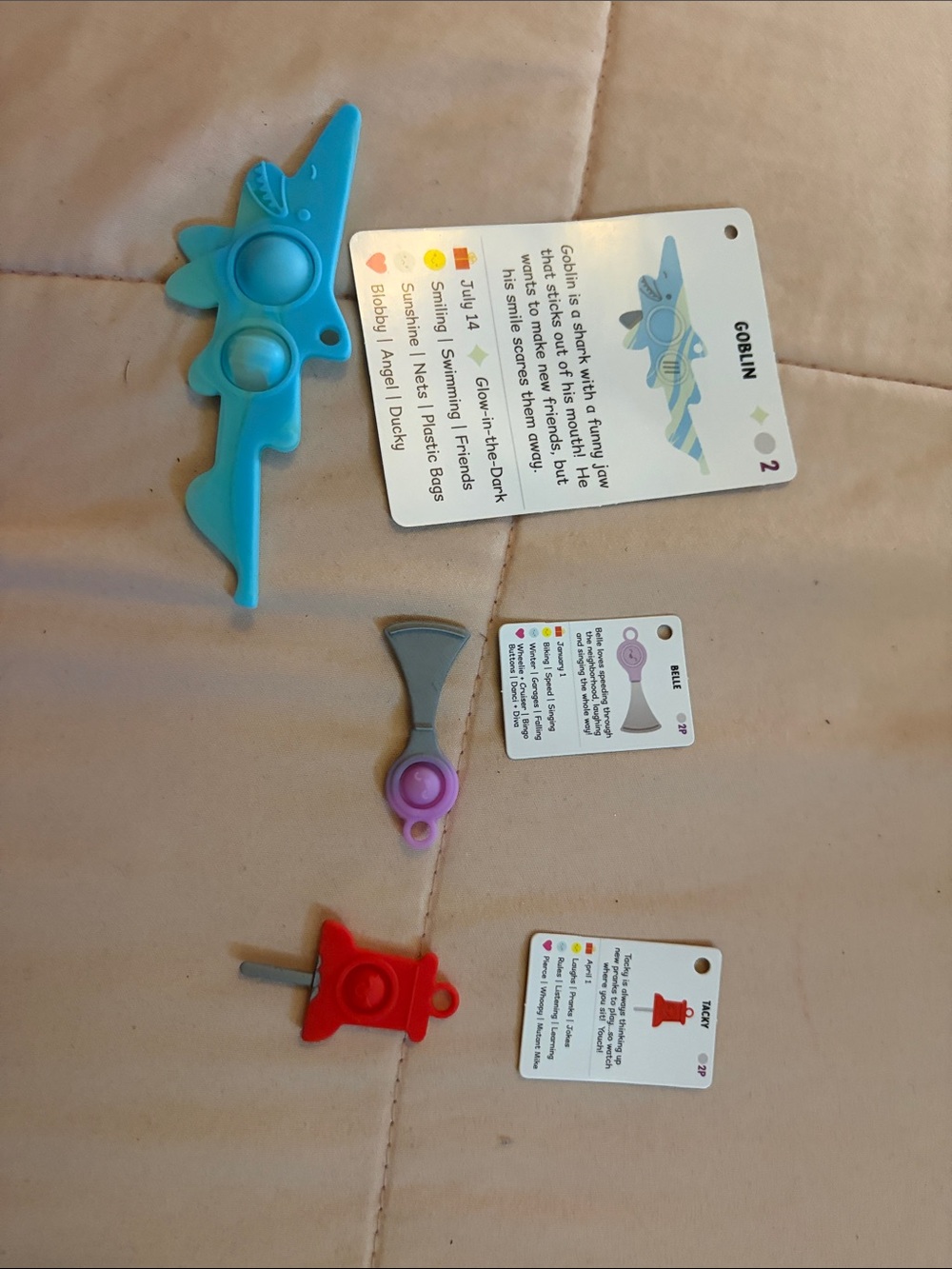 Mini pop it’s keychain bundle
